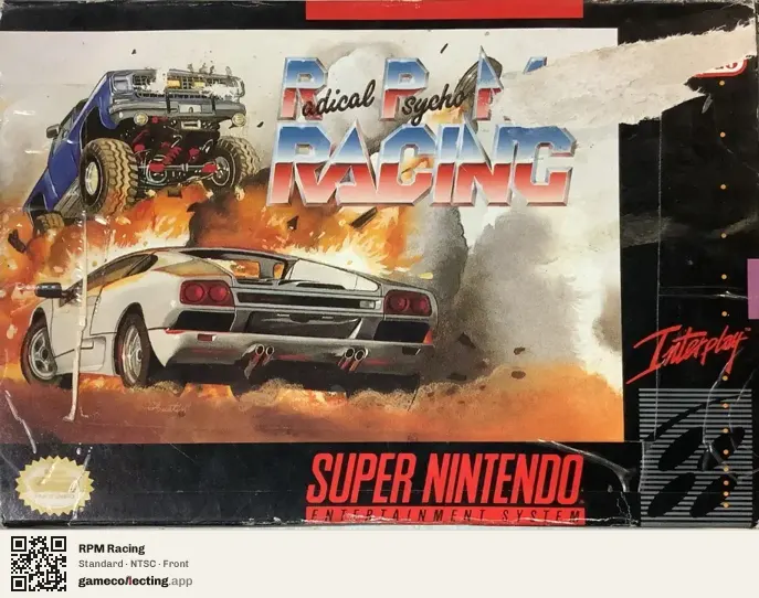 RPM Racing Super Nintendo Entertainment System, NTSC box front
