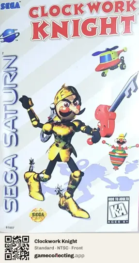 Clockwork Knight Sega Saturn, NTSC box front