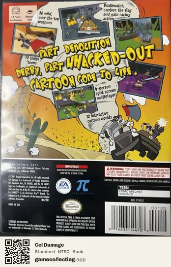 Cel Damage Nintendo GameCube, NTSC box back