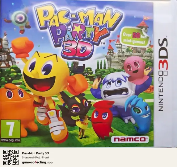 Pac-Man Party 3D Nintendo 3DS, PAL box front