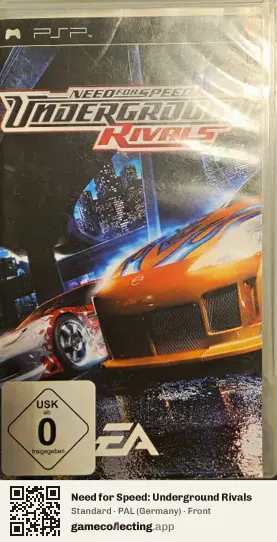 Need for Speed: Underground Rivals PlayStation Portable, Germany box front