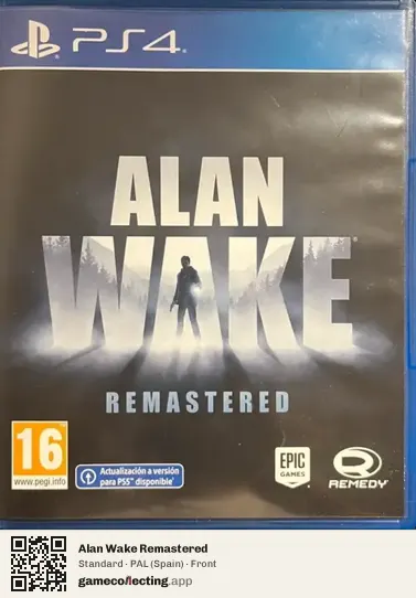 Alan Wake Remastered PlayStation 4, Spain box front