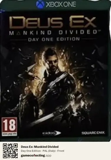Deus Ex: Mankind Divided Xbox One, Italy box front