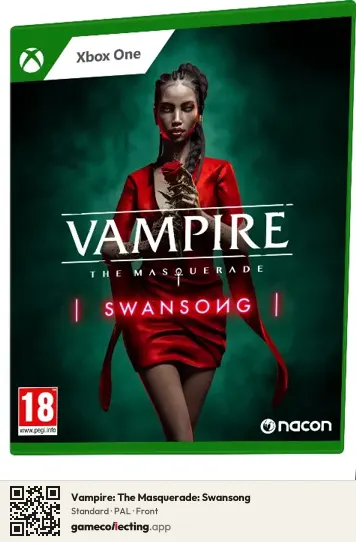 Vampire: The Masquerade: Swansong Xbox One, PAL box front