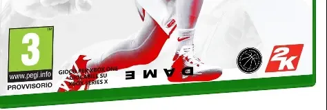 NBA 2K21, the PEGI square on its front