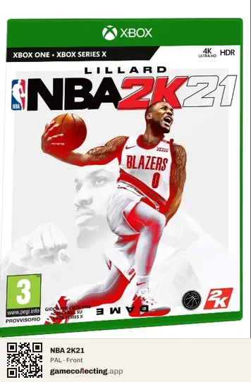 NBA 2K21 Xbox One, PAL box front