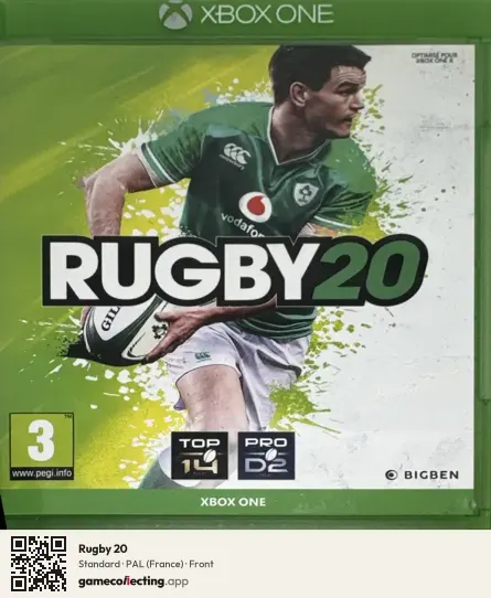 Rugby 20 Xbox One, France box front