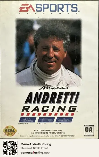 Mario Andretti Racing Sega Mega Drive / Genesis, NTSC box front