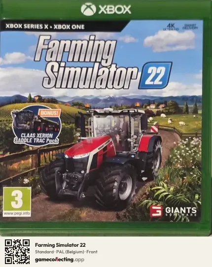 Farming Simulator 22 Xbox Series X, Belgium box front