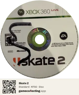 Skate 2 Xbox 360, NTSC disc