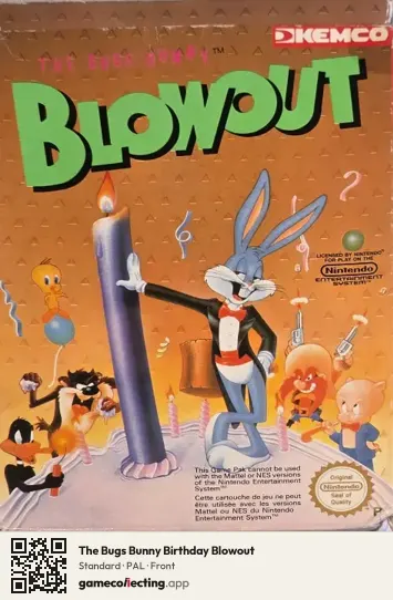 The Bugs Bunny Birthday Blowout Nintendo Entertainment System, PAL box front