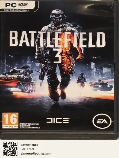 Battlefield 3 Computer, PAL box front
