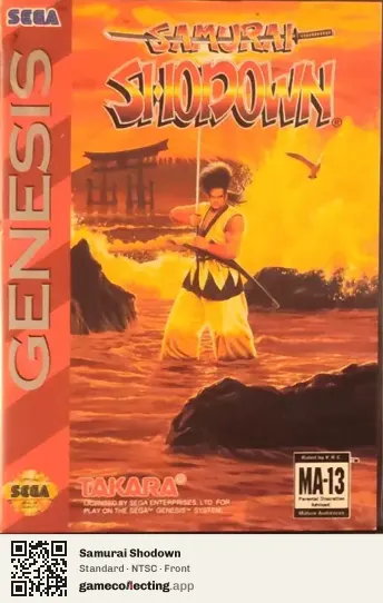 Samurai Shodown Sega Mega Drive / Genesis, NTSC box front