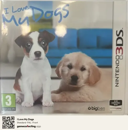 I Love My Dogs Nintendo 3DS, PAL box front