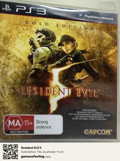 Resident Evil 5 PlayStation 3, Australia box front