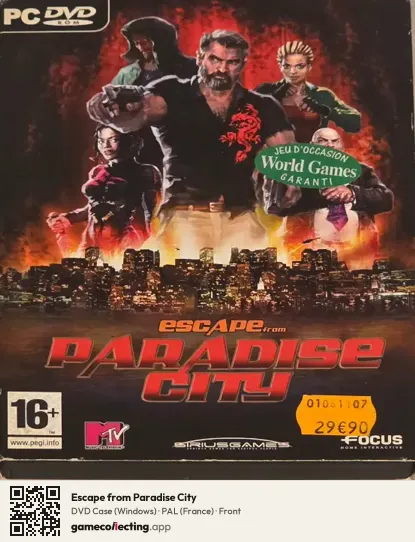 Escape from Paradise City Computer, France box front