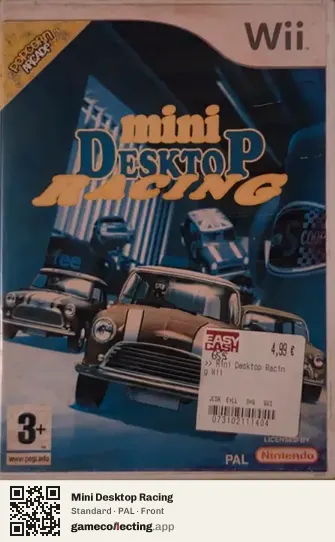 Mini Desktop Racing Nintendo Wii, PAL box front
