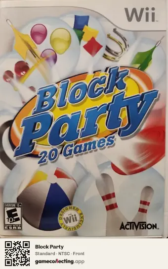 Block Party Nintendo Wii, NTSC box front