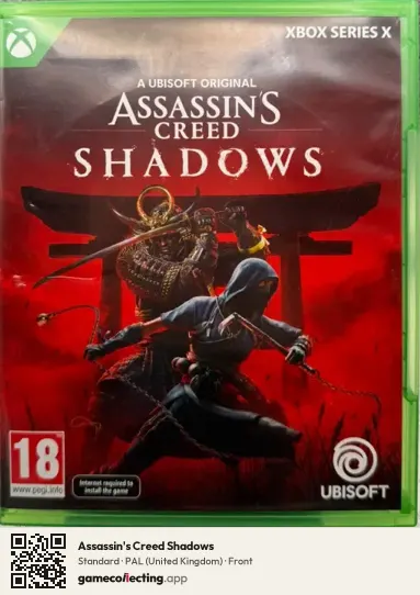 Assassin's Creed Shadows Xbox Series X, United Kingdom box front