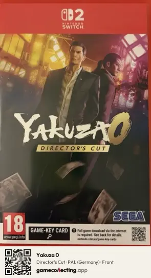 Yakuza 0 Nintendo Switch 2, Germany box front