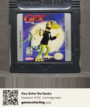 Gex: Enter the Gecko Game Boy Color, NTSC cartridge label