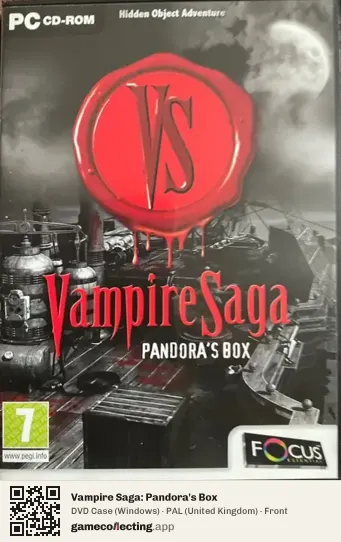 Vampire Saga: Pandora's Box Computer, United Kingdom box front