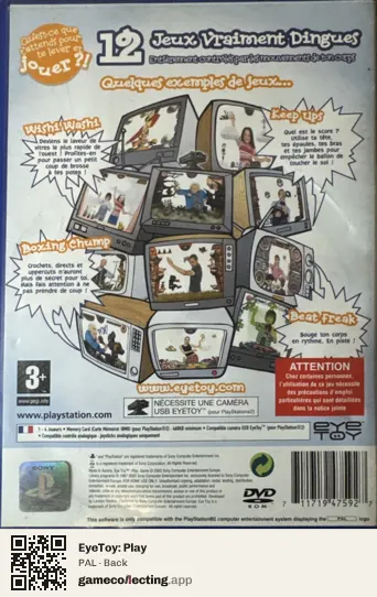 EyeToy: Play PlayStation 2, PAL box back