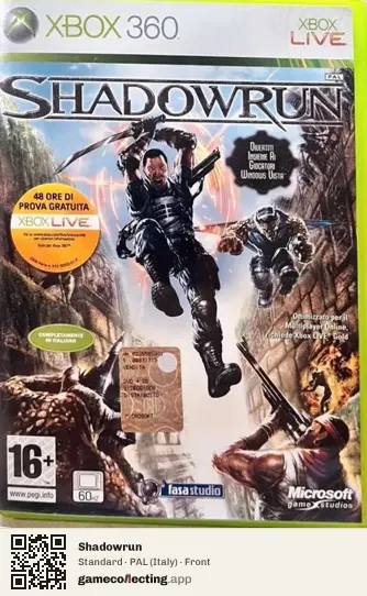 Shadowrun Xbox 360, Italy box front