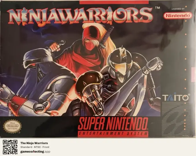 The Ninja Warriors Super Nintendo Entertainment System, NTSC box front