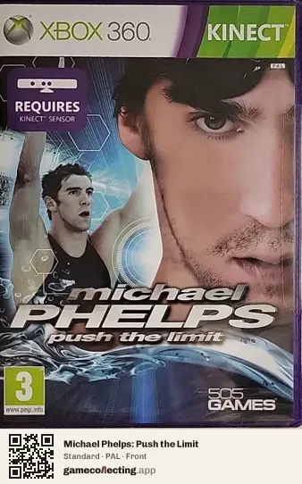 Michael Phelps: Push the Limit Xbox 360, PAL box front
