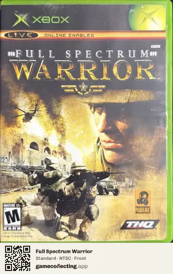 Full Spectrum Warrior Xbox, NTSC box front