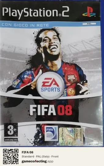 FIFA 08 PlayStation 2, Italy box front