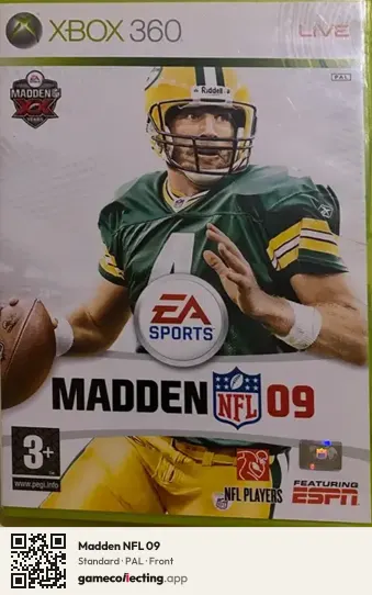 Madden NFL 09 Xbox 360, PAL box front