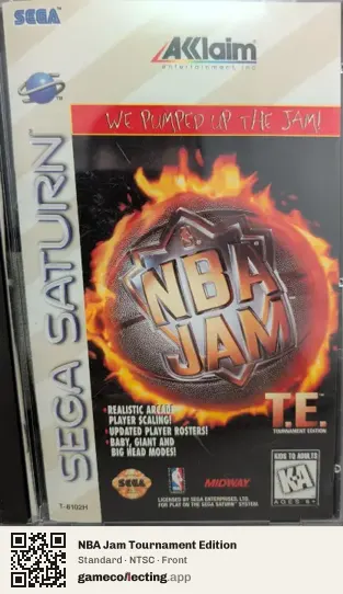 NBA Jam Tournament Edition Sega Saturn, NTSC box front