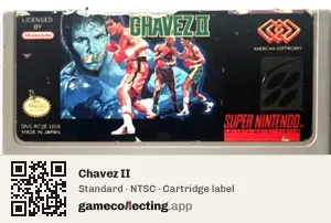 Chavez II Super Nintendo Entertainment System, NTSC cartridge label