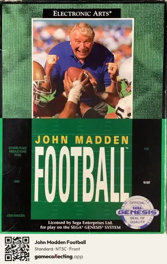 John Madden Football Sega Mega Drive / Genesis, NTSC box front