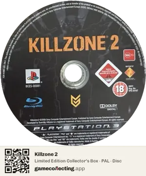 Killzone 2 PlayStation 3, PAL disc