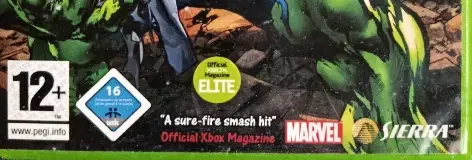The Incredible Hulk: Ultimate Destruction, the PEGI square on its front