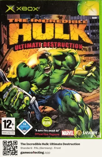 The Incredible Hulk: Ultimate Destruction Xbox, Germany box front
