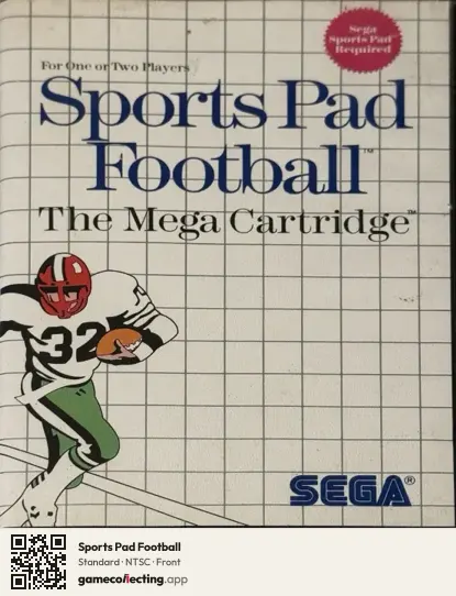 Sports Pad Football Sega Master System, NTSC box front