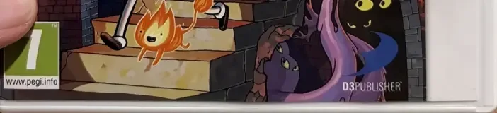 Adventure Time: Explore the Dungeon Because I Don't Know!, the PEGI square on its front