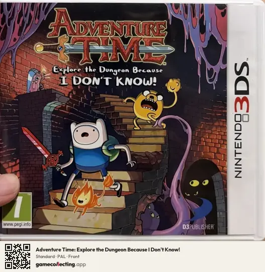 Adventure Time: Explore the Dungeon Because I Don't Know! Nintendo 3DS, PAL box front