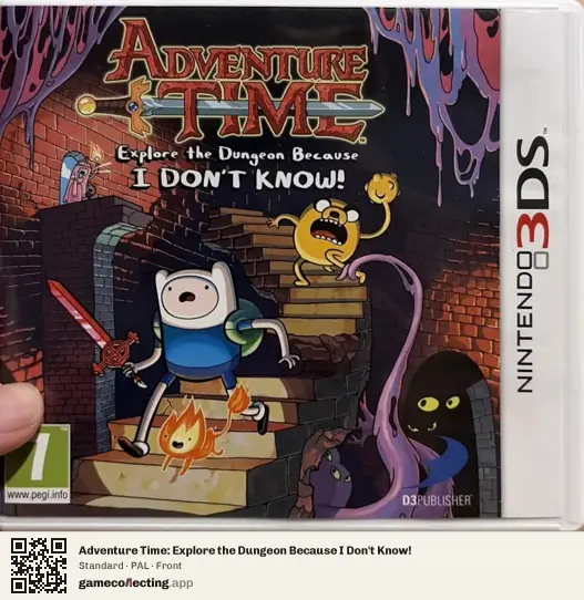Adventure Time: Explore the Dungeon Because I Don't Know! Nintendo 3DS, PAL box front
