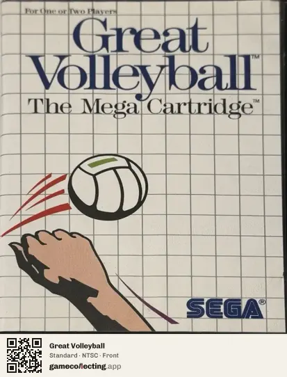 Great Volleyball Sega Master System, NTSC box front