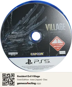 Resident Evil Village PlayStation 5, Asia disc