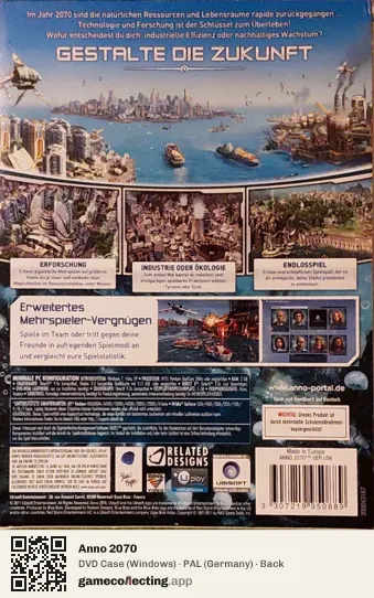 Anno 2070 Computer, Germany box back