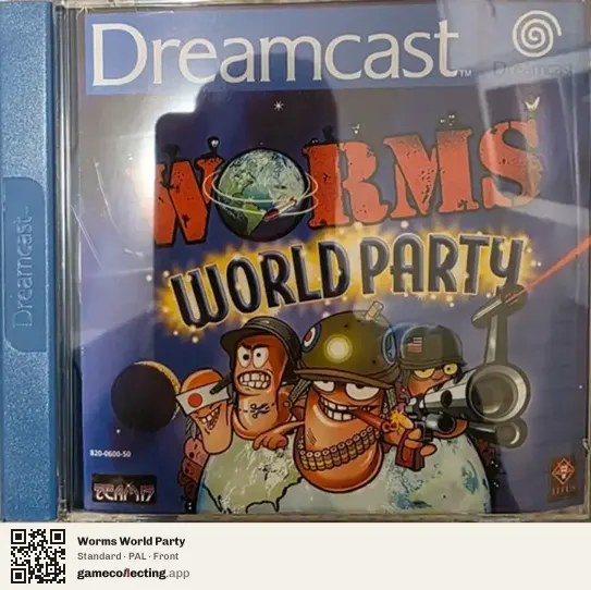 Worms World Party Sega Dreamcast, PAL box front