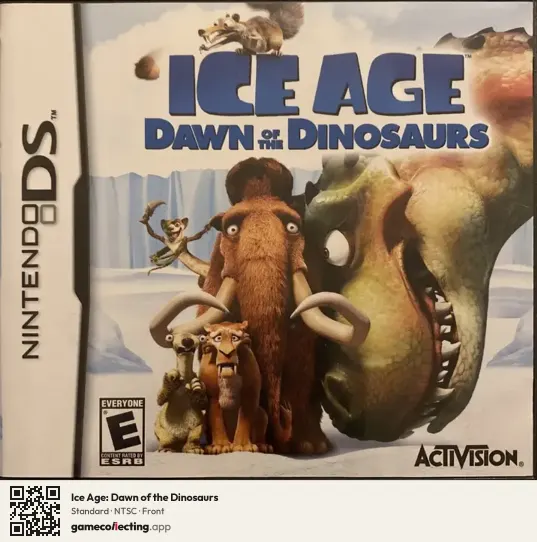 Ice Age: Dawn of the Dinosaurs Nintendo DS, NTSC box front