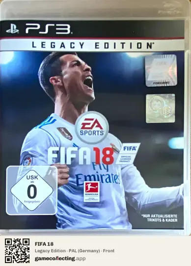 FIFA 18 PlayStation 3, Germany box front
