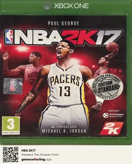 NBA 2K17 Xbox One, France box front